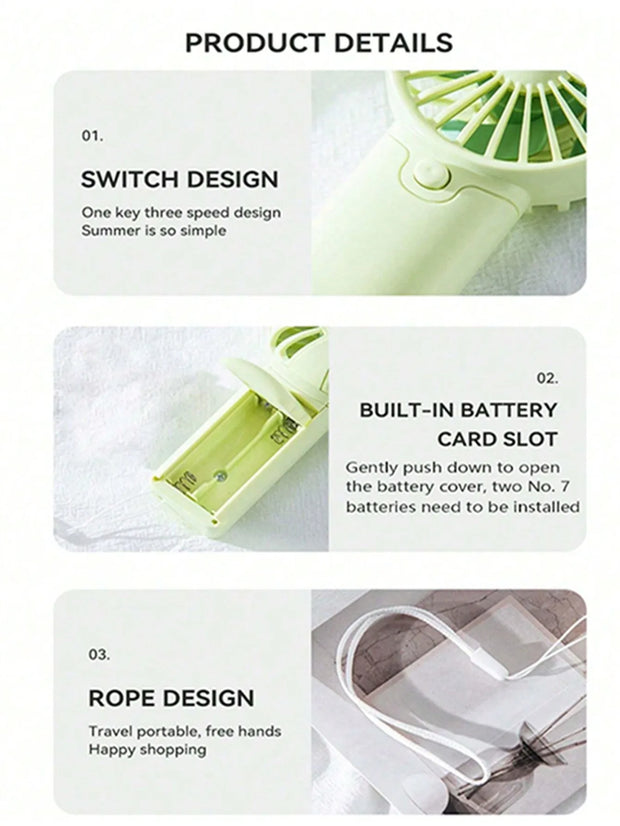 New Handheld Mini Air Conditioner Battery Portable Humidifier Mist Cooler Cooling Spray Humidifier Fan for Home/Office