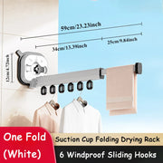 Wall Mount Clothes Drying Rack Foldable Heavy Duty Retractable Closet Laundry Hanger Rotating Folding Extendable Clothesline