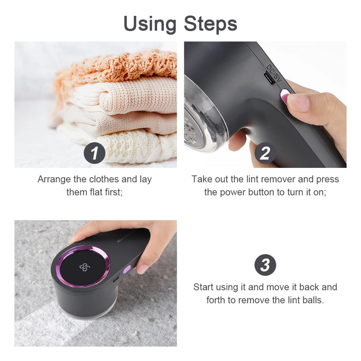 Electric Lint Remover USB Charge Hair Ball Trimmer Shaver Reels Removal Device  For Clothes Sweater Fuzz Balls Removing Machine