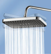 Rainfall Shower Head Big Panel Large Flow Supercharge Ceiling Mounted Showerhead 360 Rotation High Pressure ABS Bathroom Faucet