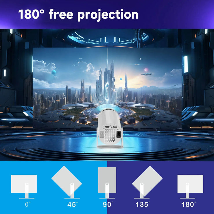 Mini  Portable  4K Pro Projector Smart Home Theater LED 1080P Android Outdoor Video Game Mobile Pocket Phone Cinema Wifi BT Car