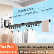 Wall Mount Clothes Drying Rack Foldable Heavy Duty Retractable Closet Laundry Hanger Rotating Folding Extendable Clothesline