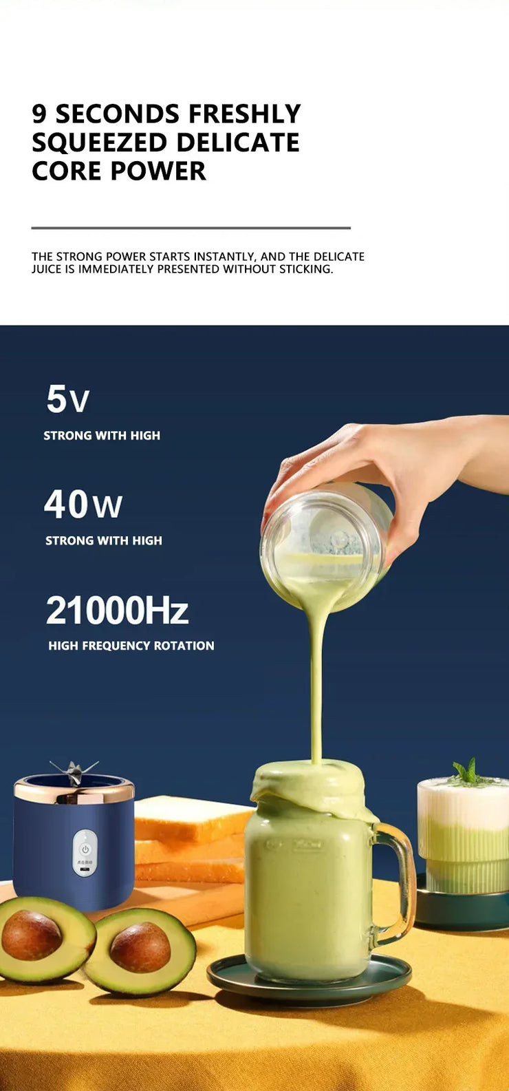 Xiaomi MIJIA Electric Juicer Cup Portable USB Multifunction Double Cup Juicer Fruit Blender Milkshake Juice Cup Smoothie Blender