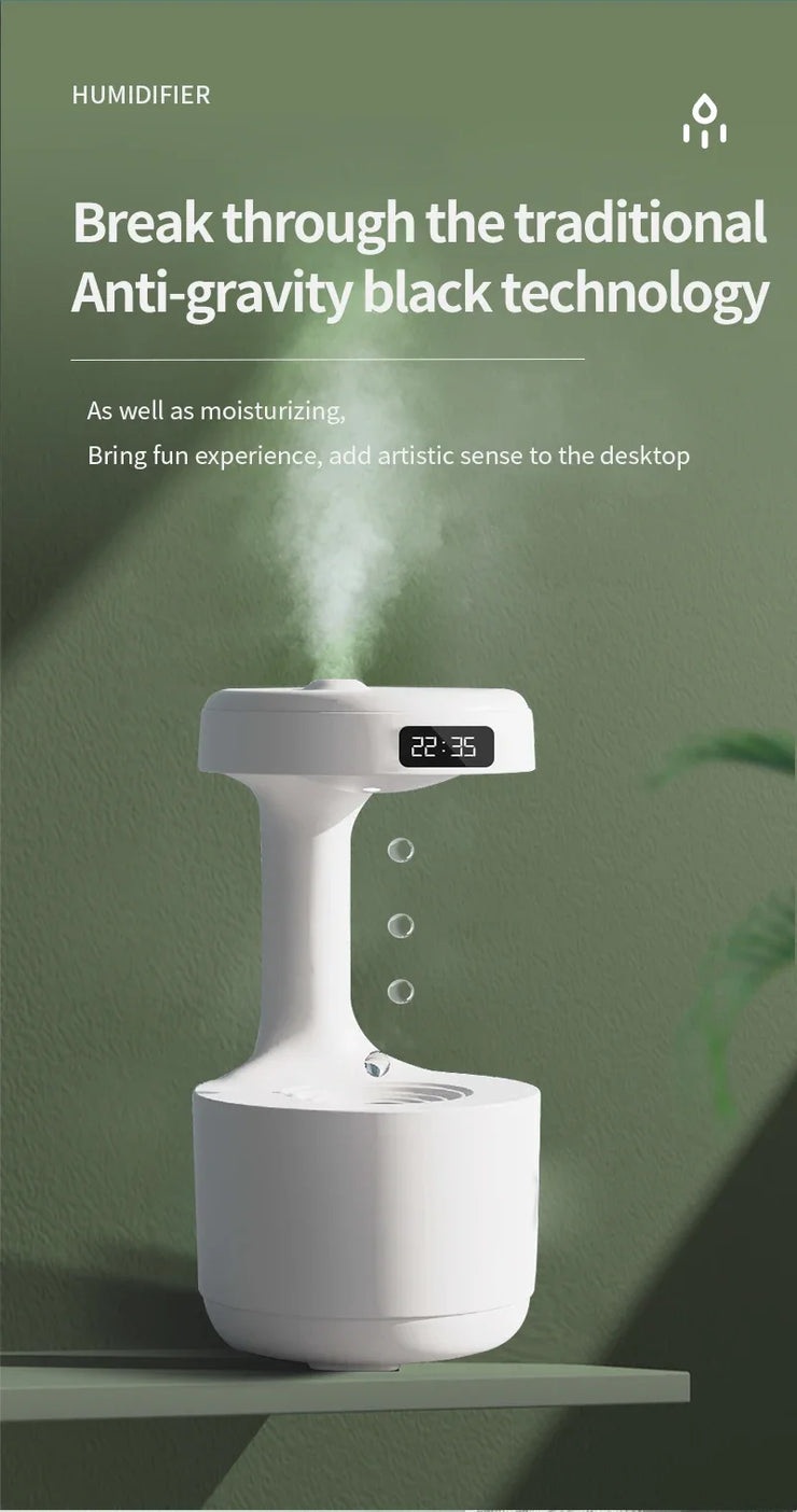 New Anti-Gravity Humidifier Desktop Mute 800ml Large Capacity Small Household Air Humidifier Bedroom Air Purification Fog