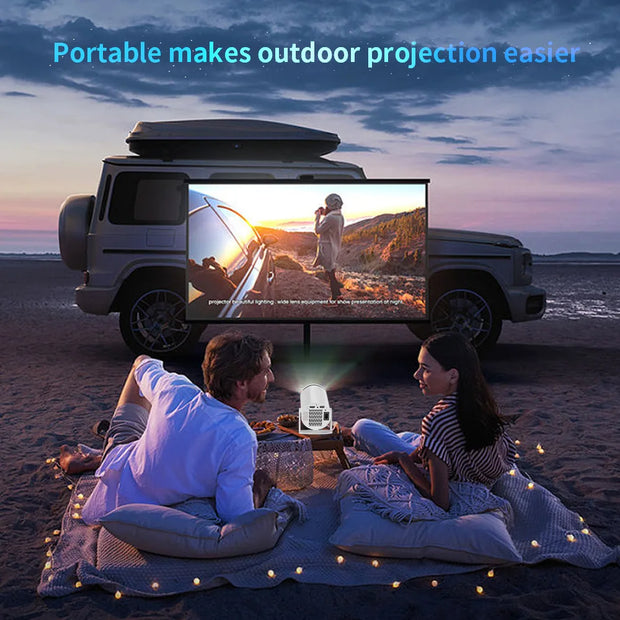 Mini  Portable  4K Pro Projector Smart Home Theater LED 1080P Android Outdoor Video Game Mobile Pocket Phone Cinema Wifi BT Car