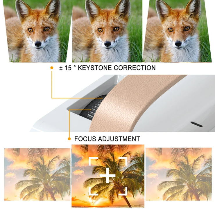 Portable Smart 4K Projector Mini Home Theater Android  Outdoor Wifi Bluetooth Mobile Battery LED Video Game Phone Cinema Speaker