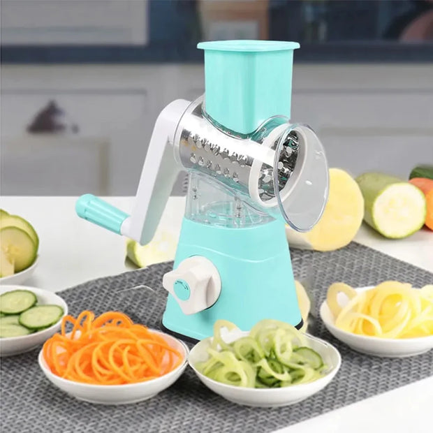 Multifunctional Roller Vegetable Cutter Hand Crank Home Kitchen Shredder Potato Grater