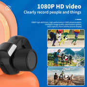 Mini SLR-Shaped 1080P Pocket DV Camera – Portable Body Cam, Action Camera with Display Screen, Loop Recording, & Filters