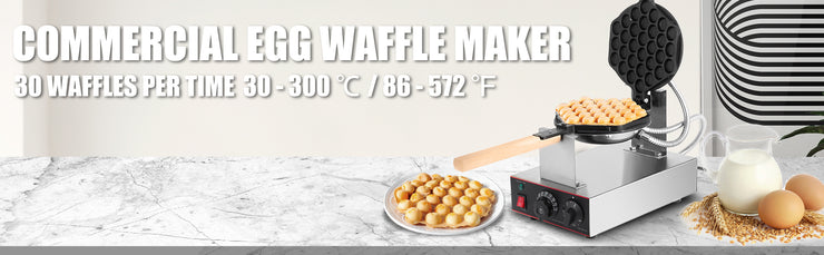 VEVOR Egg Bubble Electric Waffle Maker Nonstick Waffle Making Machine Home Appliance Gaufriers Baking Snack Gaufres Waffle Irons